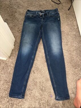 Silver Jeans Dark Blue Skinny Stretch Jeans
